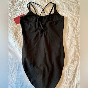 NWT Capezio Double X-Back Strap Camisole Leotard Sz L